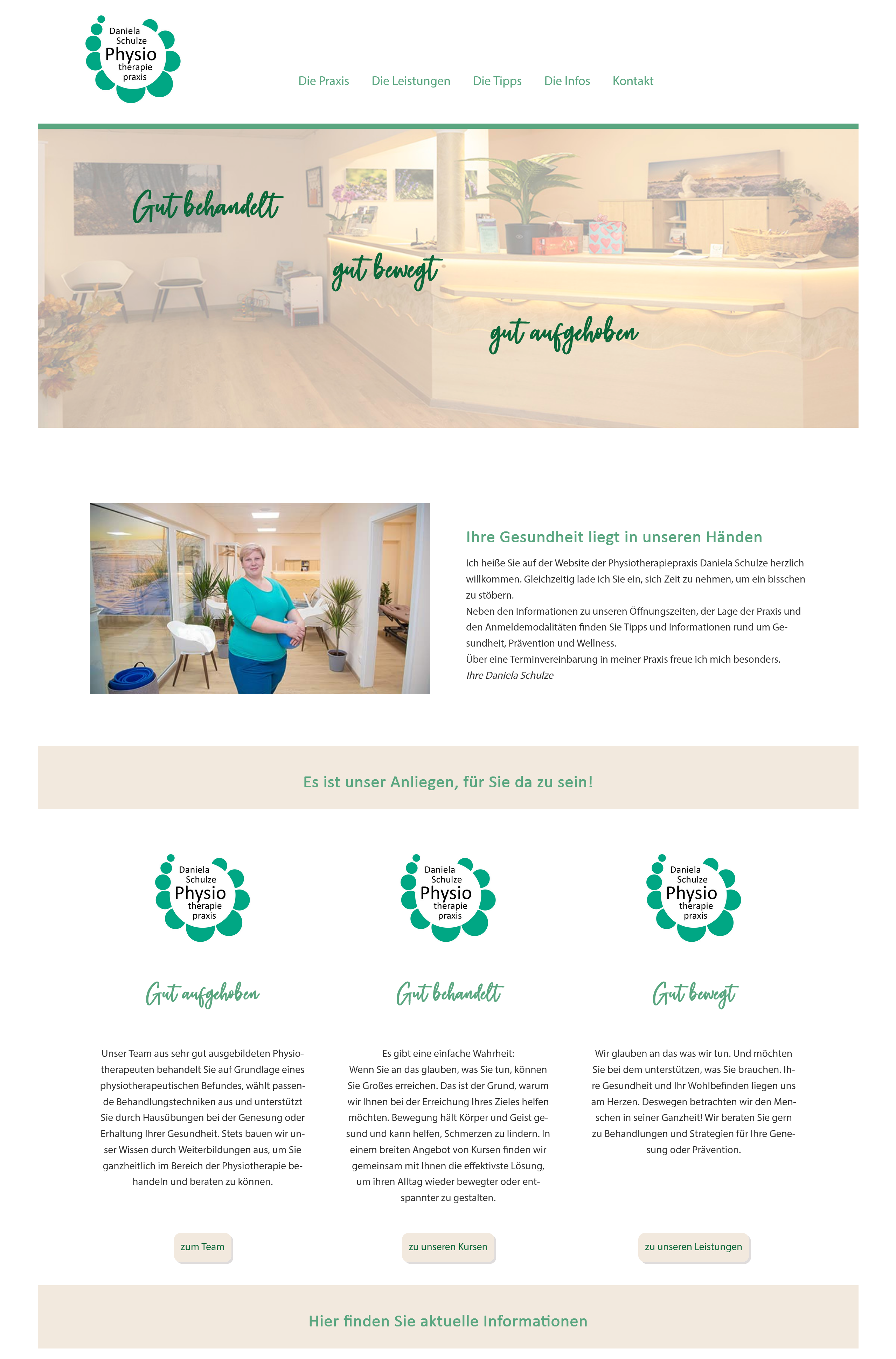 Website Physiotherapie Schulze